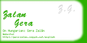 zalan gera business card